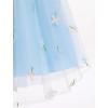 imageIDOPIP Smocked Flower Girl Dress for Wedding Toddler Kids Party Birthday Princess Dresses Pageant Sleeveless Tie Bowknot GownBlue