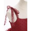 imageIDOPIP Smocked Flower Girl Dress for Wedding Toddler Kids Party Birthday Princess Dresses Pageant Sleeveless Tie Bowknot GownWine Red