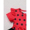 imageIDOPIP Toddler Baby Girls Birthday Dress Strawberry Cow Bee Cake Smash Party Pageant Bowknot Tutu Dress with Headband OutfitRed Ladybug