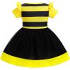 imageIDOPIP Toddler Baby Girls Birthday Dress Strawberry Cow Bee Cake Smash Party Pageant Bowknot Tutu Dress with Headband OutfitYellow Bee
