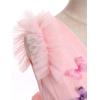 imageIDOPIP Toddler Baby Girls Butterfly Tutu Dress Ruffle Tulle Kids Princess Flower Girl Wedding Pageant Birthday Party DressesPink