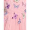 imageIDOPIP Toddler Baby Girls Butterfly Tutu Dress Ruffle Tulle Kids Princess Flower Girl Wedding Pageant Birthday Party DressesPink