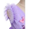 imageIDOPIP Toddler Baby Girls Butterfly Tutu Dress Ruffle Tulle Kids Princess Flower Girl Wedding Pageant Birthday Party DressesPurple
