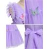 imageIDOPIP Toddler Baby Girls Butterfly Tutu Dress Ruffle Tulle Kids Princess Flower Girl Wedding Pageant Birthday Party DressesPurple