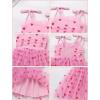 imageIDOPIP Toddler Baby Girls Strawberry Heart Tutu Dress Summer Sleeveless Smocked Backless Princess Birthday Party Dresses 16TPink Heart