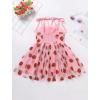 imageIDOPIP Toddler Baby Girls Strawberry Heart Tutu Dress Summer Sleeveless Smocked Backless Princess Birthday Party Dresses 16TPink Strawberry