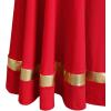 imageLittle Big Girls Ruffle Metallic Gold Color Block Praise Dance Dresses Kids Long Sleeve Liturgical Lyrical Worship Dress Loose Fit Full Length Maxi Tunic Circle Skirt Dancewear Costume Red 78Y