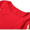 imageMetallic Gold Cross Praise Dance Dress for Girls Kids Long Sleeve Bandage Color Block Liturgical Lyrical Worship Dancewear Loose Fit Full Length Ruffle Tunic Circle Skirt Ballet Costume Red 56Y