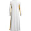 imageMetallic Gold Praise Dance Dresses for Girls Kids Liturgical Lyrical Color Block Worship Dress Loose Fit Full Length Swing Gown Ruffle Tunic Circle Skirt Christian Church Ballet Dancewear White 56Y