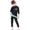 imageMuslim Swimsuit for Girls Kids 2 Pieces Modest Islamic Swimwear Burkini Full Cover Hijab Long Sleeve Heart Print Hooded Top Pants Swimming Cap Costume Conservative Beachwear Bathing Suit Black 1112Y