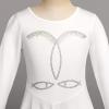 imageRhinestone Christian Cross Jesus Fish Praise Dance Dress for Girls Metallic Liturgical Lyrical Dancewear Loose Fit Full Length Long Sleeve Worship Dance Dress Costume White  Silver Fish 1314 Years