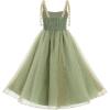 imageIDOPIP Smocked Flower Girl Dress for Wedding Toddler Kids Party Birthday Princess Dresses Pageant Sleeveless Tie Bowknot GownGreen
