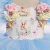 imageIDOPIP Baby Girls Sequin Strawberry Cherry Tutu Dress Summer Backless Lace Princess Birthday Party Dress with Headband OutfitBlue Bunny