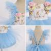imageIDOPIP Baby Girls Sequin Strawberry Cherry Tutu Dress Summer Backless Lace Princess Birthday Party Dress with Headband OutfitBlue Bunny