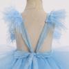 imageIDOPIP Baby Girls Sequin Strawberry Cherry Tutu Dress Summer Backless Lace Princess Birthday Party Dress with Headband OutfitBlue Bunny