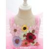 imageIDOPIP Baby Girls Sequin Strawberry Cherry Tutu Dress Summer Backless Lace Princess Birthday Party Dress with Headband OutfitPink Flower