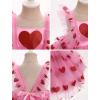 imageIDOPIP Baby Girls Sequin Strawberry Cherry Tutu Dress Summer Backless Lace Princess Birthday Party Dress with Headband OutfitPink Heart