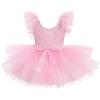 imageIDOPIP Baby Girls Sequin Strawberry Cherry Tutu Dress Summer Backless Lace Princess Birthday Party Dress with Headband OutfitPink Strawberry Flower