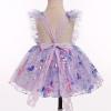 imageIDOPIP Baby Girls Sequin Strawberry Cherry Tutu Dress Summer Backless Lace Princess Birthday Party Dress with Headband OutfitPurple Butterfly