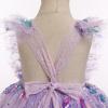 imageIDOPIP Baby Girls Sequin Strawberry Cherry Tutu Dress Summer Backless Lace Princess Birthday Party Dress with Headband OutfitPurple Butterfly