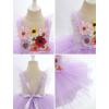 imageIDOPIP Baby Girls Sequin Strawberry Cherry Tutu Dress Summer Backless Lace Princess Birthday Party Dress with Headband OutfitPurple Flower