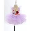 imageIDOPIP Baby Girls Sequin Strawberry Cherry Tutu Dress Summer Backless Lace Princess Birthday Party Dress with Headband OutfitPurple Flower