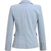 imageIDOPIP Denim Blazer Jacket for Women Long Sleeve Button Down Casual Work Office Jeans Blazer Open Front Cardigan Blazer CoatBlue