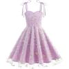 imageIDOPIP Embroidery Flower Girl Lace Dess for Kids Party Wedding Bridesmaid Tulle Dresses Princess Pageant Birthday Floral GownPurple