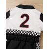 imageIDOPIP Baby Boys 1st 2nd Birthday Outfit Race Car Driver Romper Girls Boy Racer Jumpsuit Racing Suit Toddler Dress up CostumeBlack 2nd