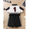 imageIDOPIP Baby Boys 1st 2nd Birthday Outfit Race Car Driver Romper Girls Boy Racer Jumpsuit Racing Suit Toddler Dress up CostumeBlack