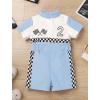 imageIDOPIP Baby Boys 1st 2nd Birthday Outfit Race Car Driver Romper Girls Boy Racer Jumpsuit Racing Suit Toddler Dress up CostumeBlue 2nd