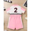 imageIDOPIP Baby Boys 1st 2nd Birthday Outfit Race Car Driver Romper Girls Boy Racer Jumpsuit Racing Suit Toddler Dress up CostumePink 2nd