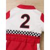 imageIDOPIP Baby Boys 1st 2nd Birthday Outfit Race Car Driver Romper Girls Boy Racer Jumpsuit Racing Suit Toddler Dress up CostumeRed 2nd