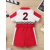 imageIDOPIP Baby Boys 1st 2nd Birthday Outfit Race Car Driver Romper Girls Boy Racer Jumpsuit Racing Suit Toddler Dress up CostumeRed 2nd