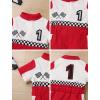 imageIDOPIP Baby Boys 1st 2nd Birthday Outfit Race Car Driver Romper Girls Boy Racer Jumpsuit Racing Suit Toddler Dress up CostumeRed