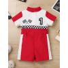 imageIDOPIP Baby Boys 1st 2nd Birthday Outfit Race Car Driver Romper Girls Boy Racer Jumpsuit Racing Suit Toddler Dress up CostumeRed