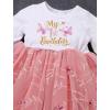 imageIDOPIP Baby Girls 1st Birthday Outfit Embroidery Flower Tulle Tutu Princess Pageant Party Dress Headband Set for Cake SmashDusty Pink