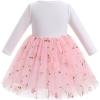 imageIDOPIP Baby Girls 1st Birthday Outfit Embroidery Flower Tulle Tutu Princess Pageant Party Dress Headband Set for Cake SmashPink