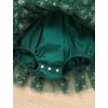 imageIDOPIP Baby Girls Snowflake 1st Birthday Christmas Outfit Winter Velvet Princess Tutu Romper Dress  Headband for Cake SmashGreen