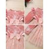 imageIDOPIP Baby Girls Snowflake 1st Birthday Christmas Outfit Winter Velvet Princess Tutu Romper Dress  Headband for Cake SmashPink