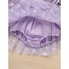imageIDOPIP Baby Girls Snowflake 1st Birthday Christmas Outfit Winter Velvet Princess Tutu Romper Dress  Headband for Cake SmashPurple