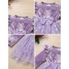 imageIDOPIP Baby Girls Snowflake 1st Birthday Christmas Outfit Winter Velvet Princess Tutu Romper Dress  Headband for Cake SmashPurple