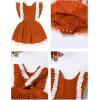 imageIDOPIP Baby Girls Velvet Dress Ruffle Lace Romper Tutu Dress Christmas Birthday Outfits Infant Princess Party Pageant DressesOrange