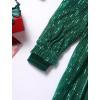 imageIDOPIP Girls Sequins Velvet Christmas Dress Winter Long Sleeve Glitters Ruffle Dress Pageant Wedding Party Sparkle Xmas DressGreen