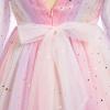 imageIDOPIP Princess Dress for Girls Sparkle Star Pageant Mesh Dress Formal Birthday Prom Gown Glitter Christening Tulle DressRainbow