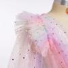 imageIDOPIP Princess Dress for Girls Sparkle Star Pageant Mesh Dress Formal Birthday Prom Gown Glitter Christening Tulle DressRainbow