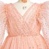 imageIDOPIP Princess Dress for Girls Sparkle Star Pageant Mesh Dress Formal Birthday Prom Gown Glitter Christening Tulle DressStar Print