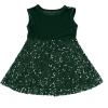 imageIDOPIP Sequin Velvet Dress for Baby Girls Toddler First Christmas Birthday Party Dresses Princess Pageant Fall Winter ClothesGreen