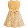 imageIDOPIP Sequin Velvet Dress for Baby Girls Toddler First Christmas Birthday Party Dresses Princess Pageant Fall Winter ClothesKhaki