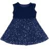 imageIDOPIP Sequin Velvet Dress for Baby Girls Toddler First Christmas Birthday Party Dresses Princess Pageant Fall Winter ClothesNavy Blue